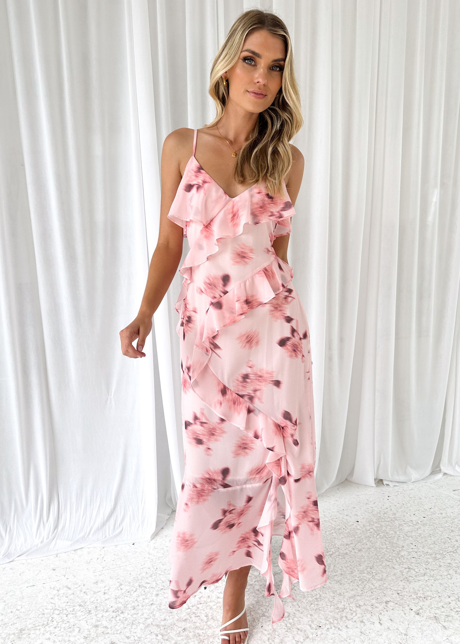 Niner Maxi Dress - Pink Floral