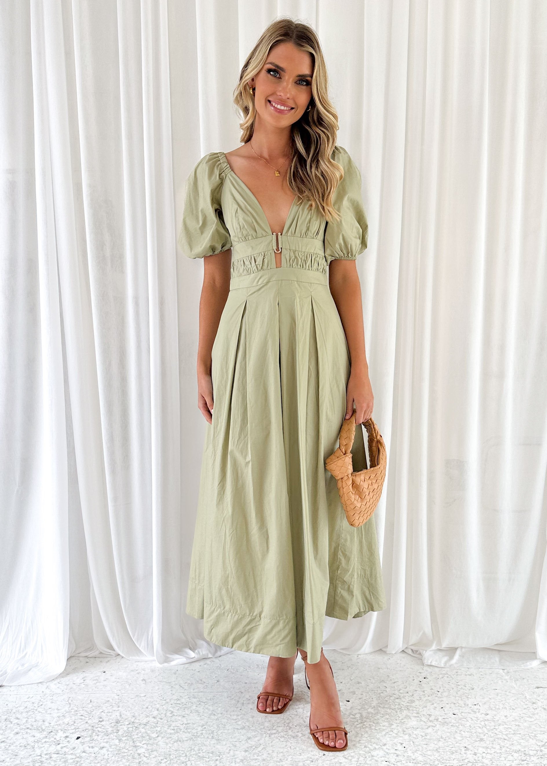 Akari Midi Dress - Khaki