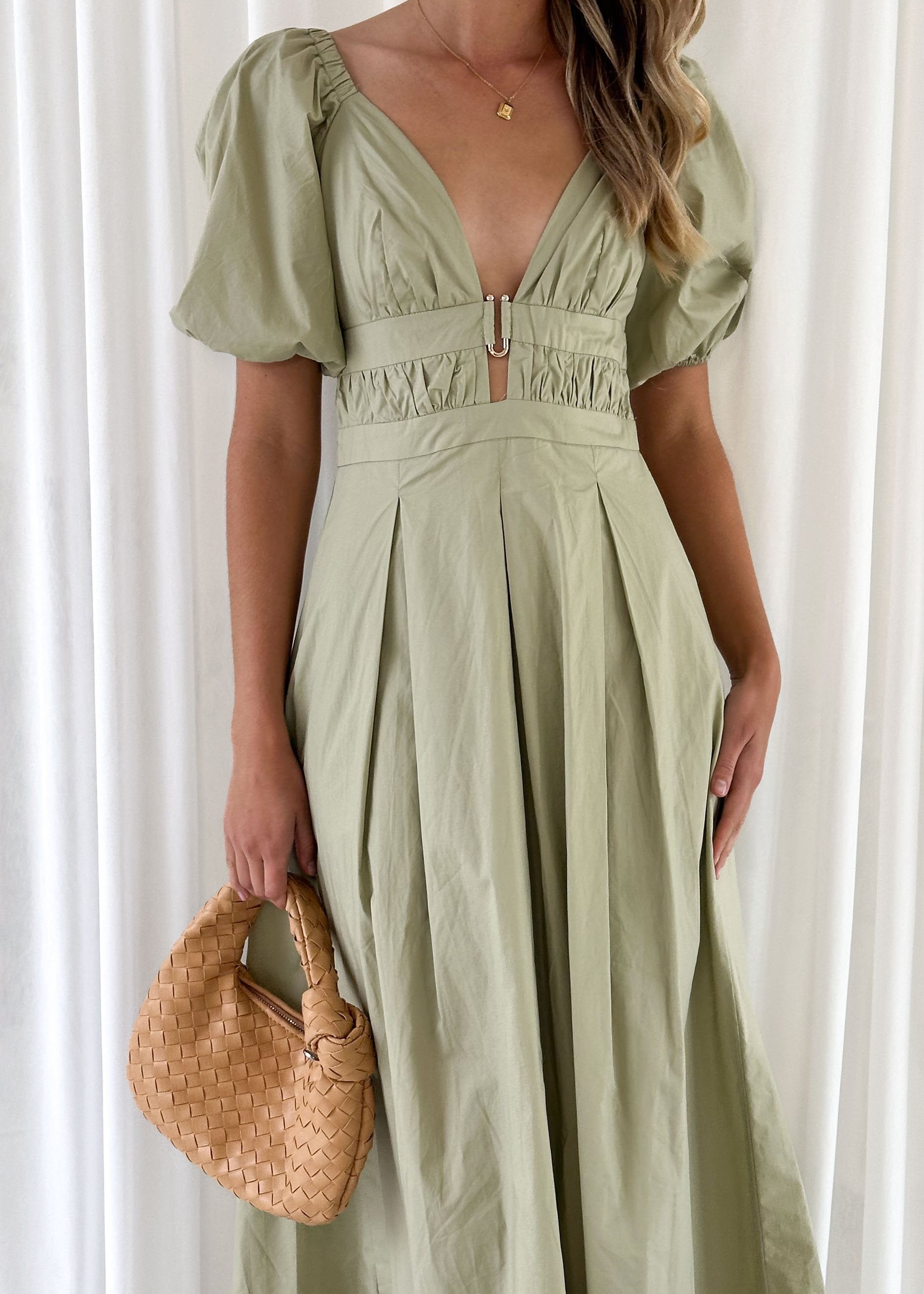 Akari Midi Dress - Khaki