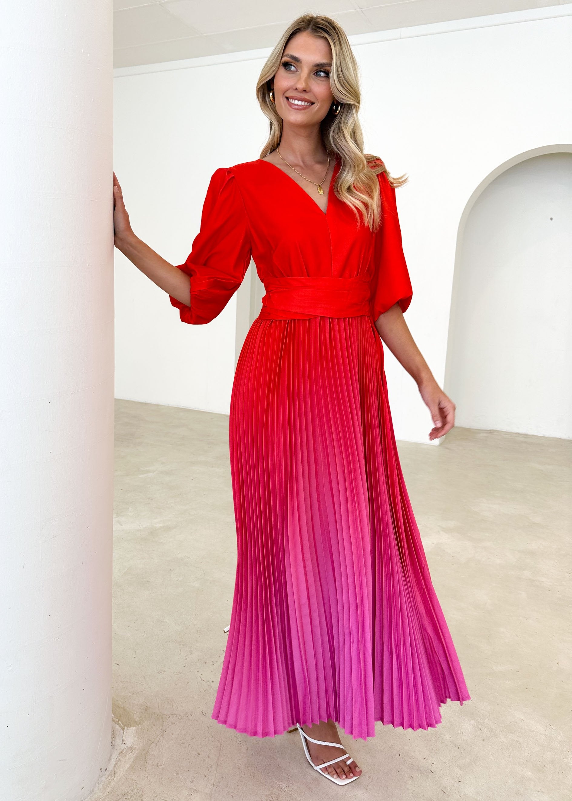 Dimi Midi Dress - Scarlett Ombre