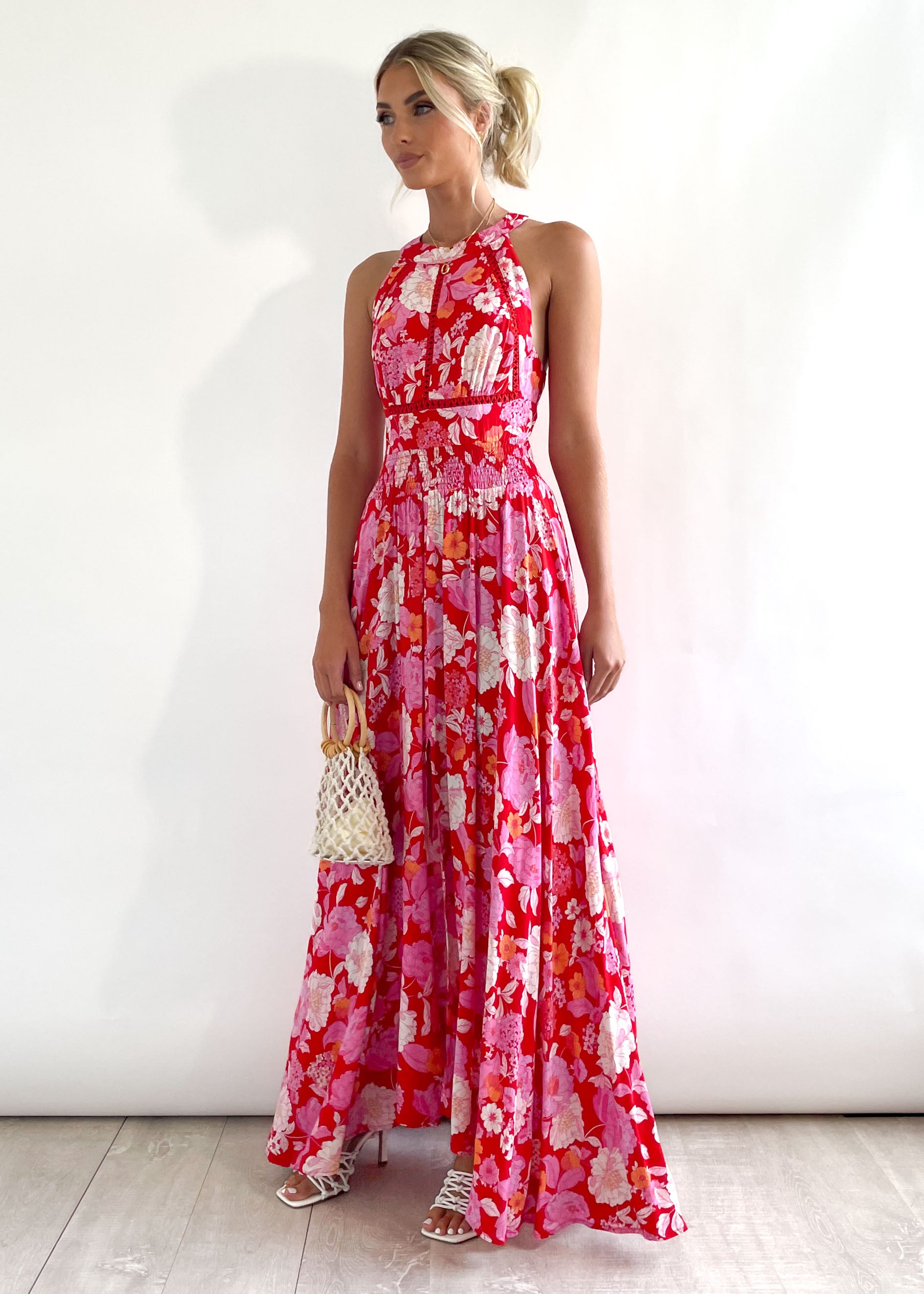 Delorce Maxi Dress - Pink Delight