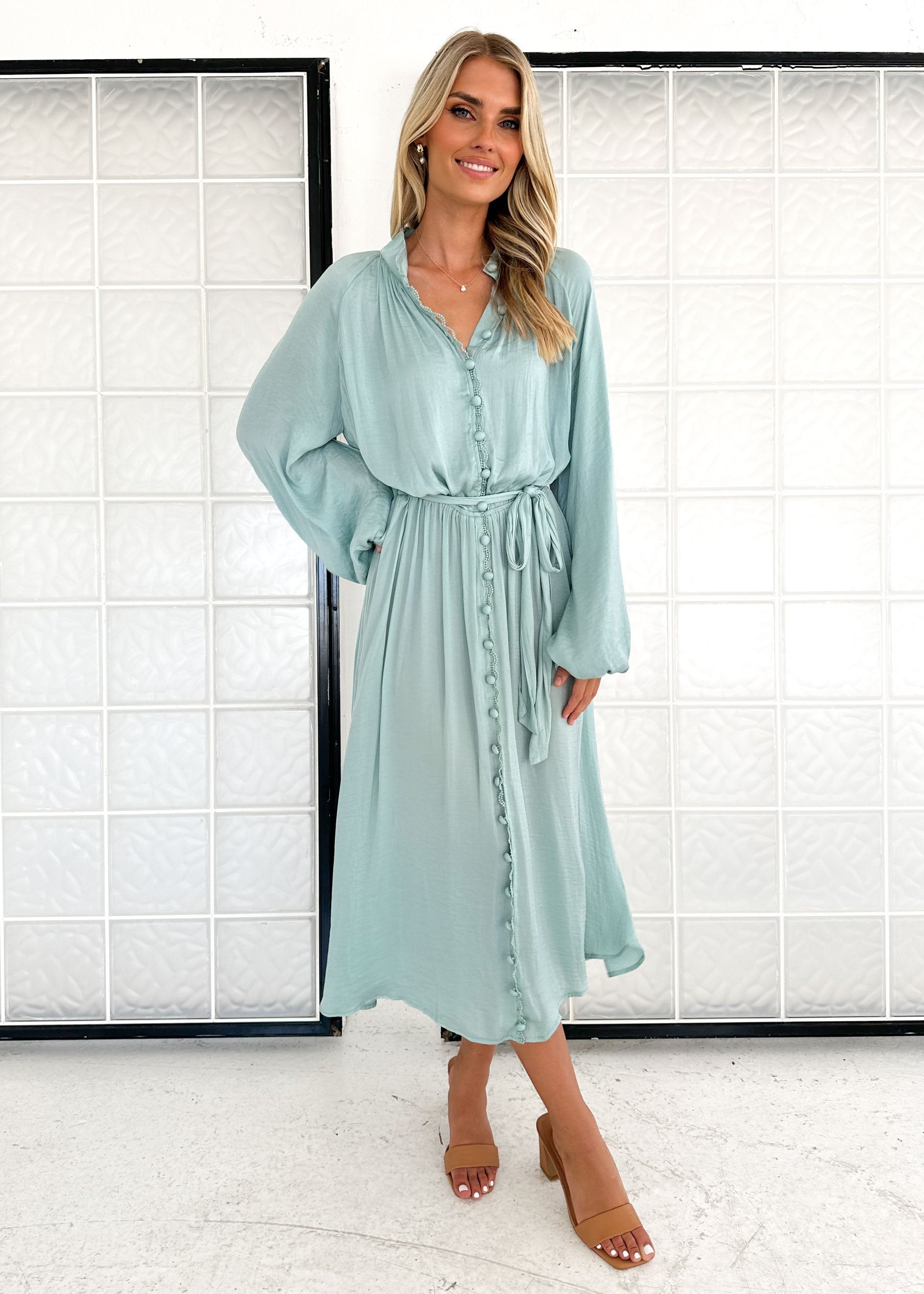 Emelda Midi Dress - Mint