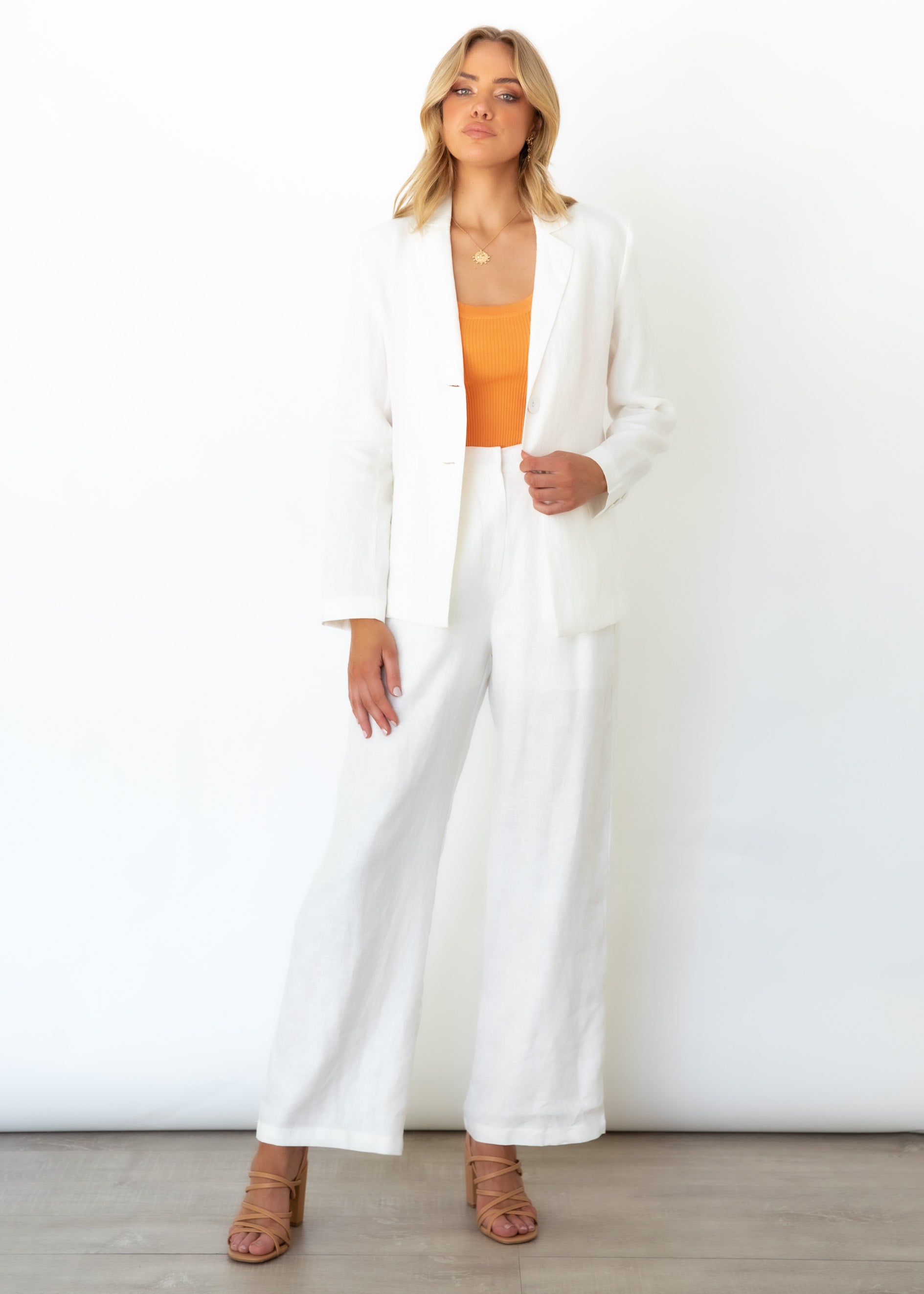 Meivi Linen Blazer - Off White