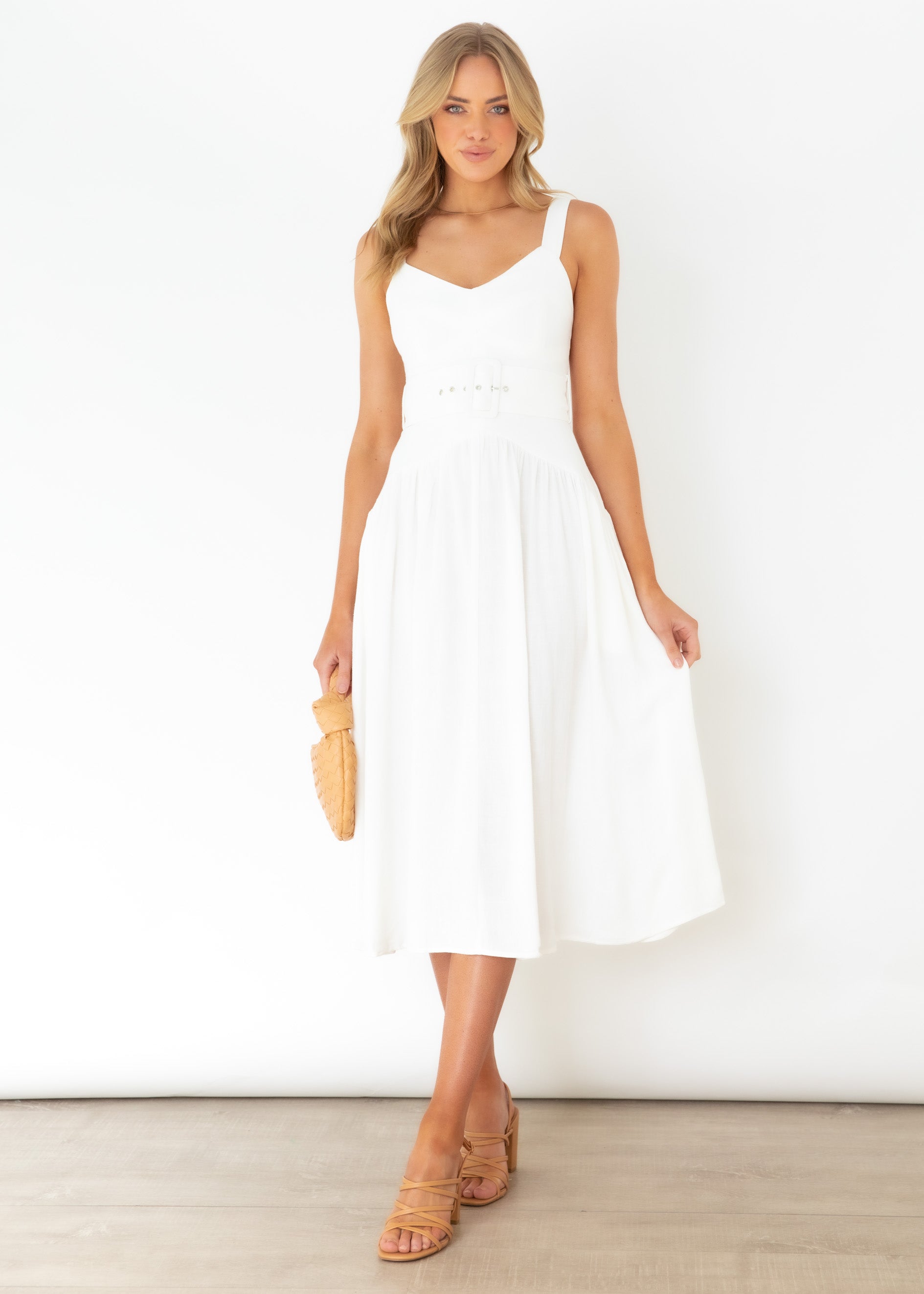 off white midi dress