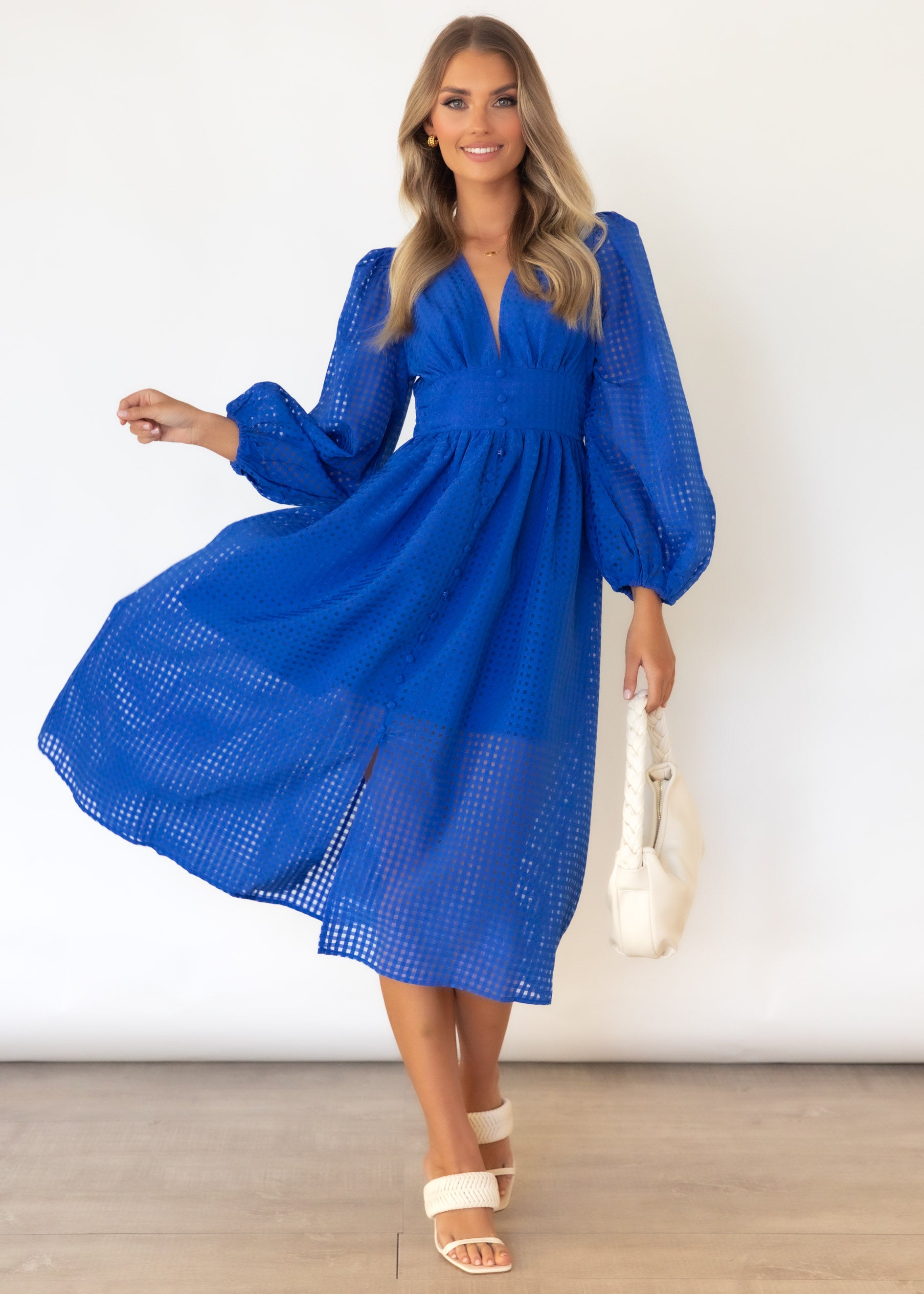 Nicolene Midi Dress - Cobalt Blue