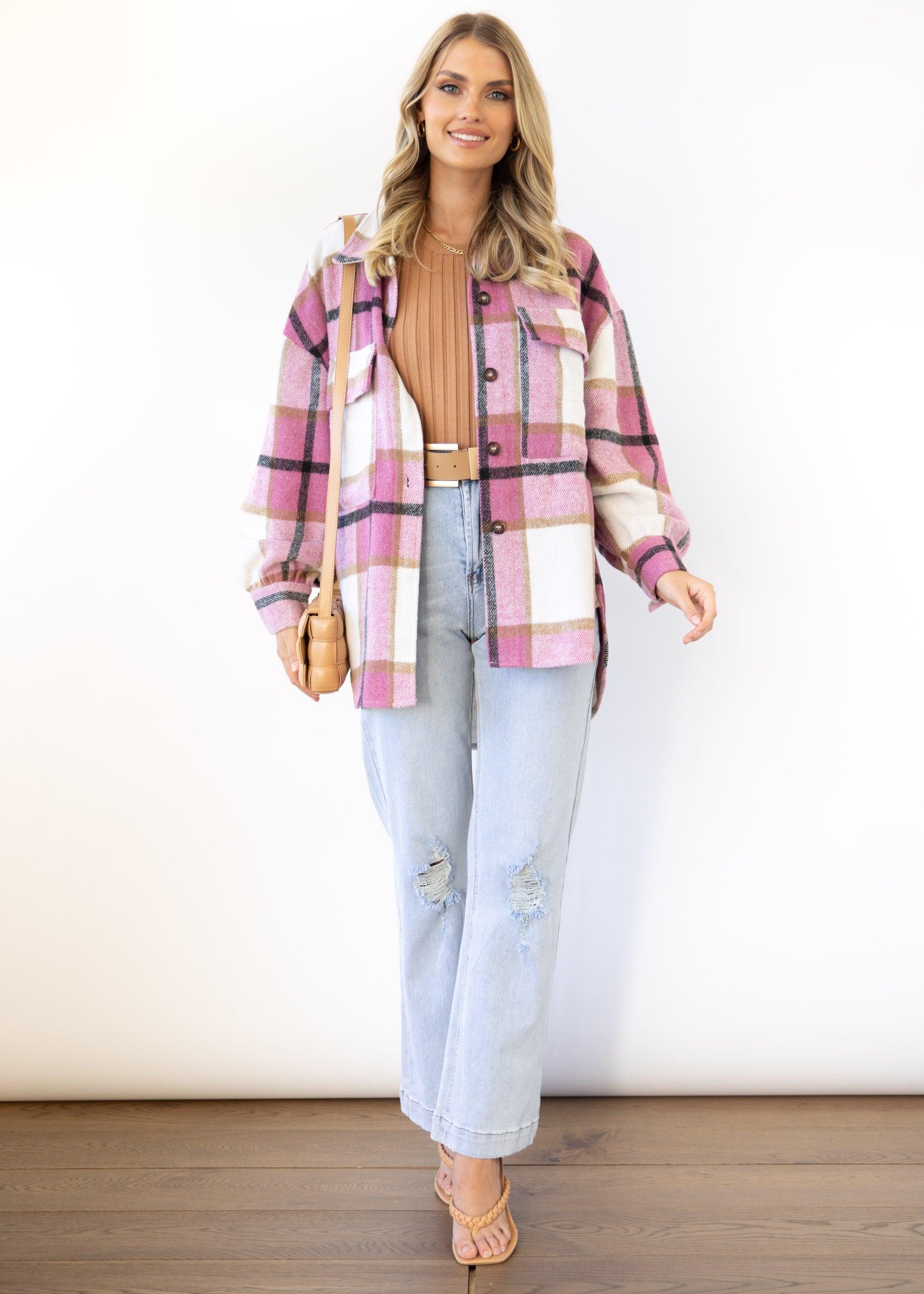 Aimy Jacket - Pink Check