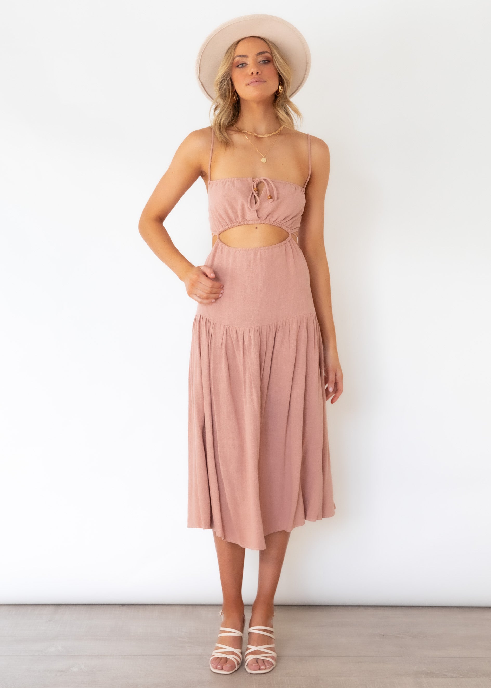 Nia Midi Dress - Mocha