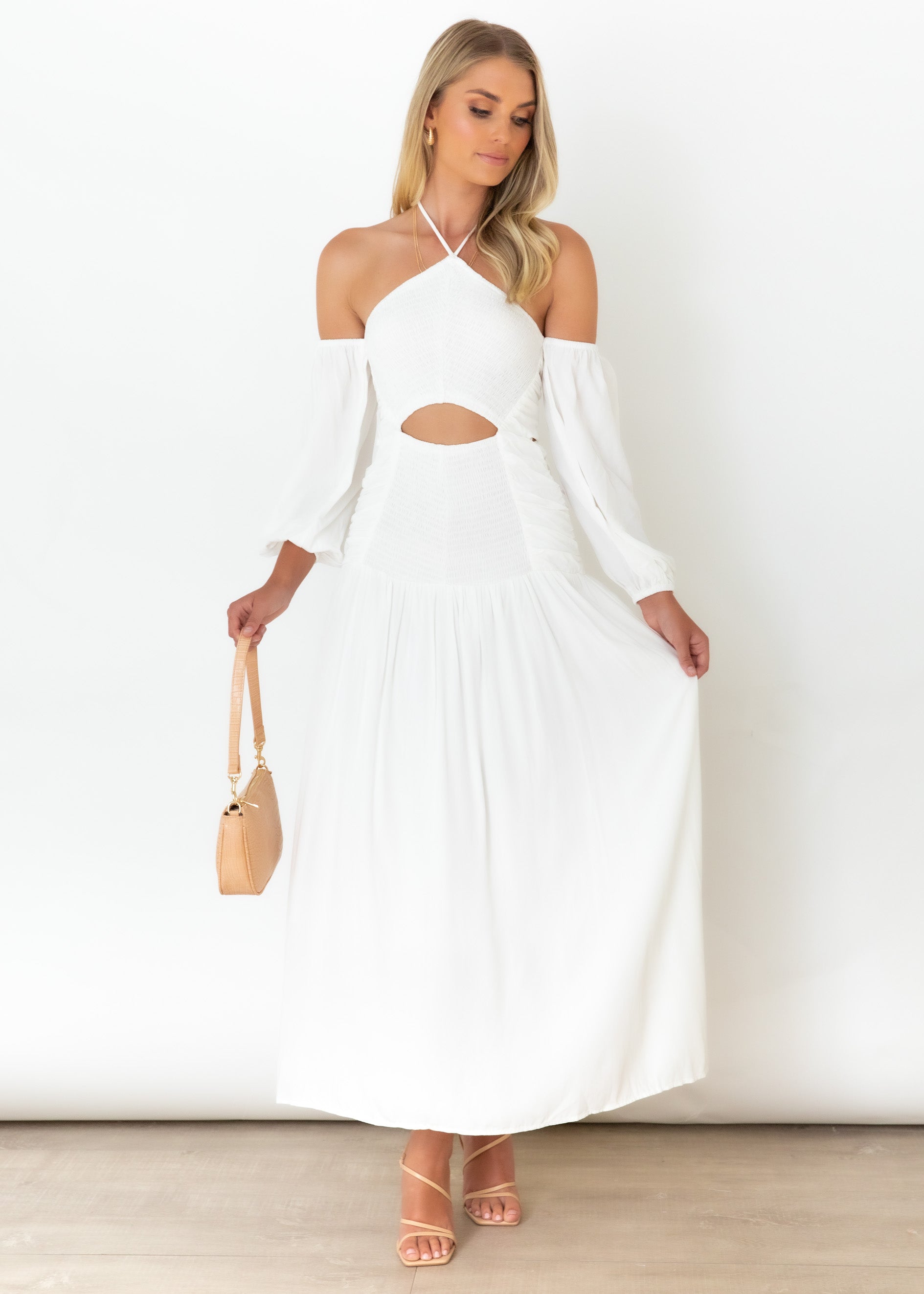 off white midi dress