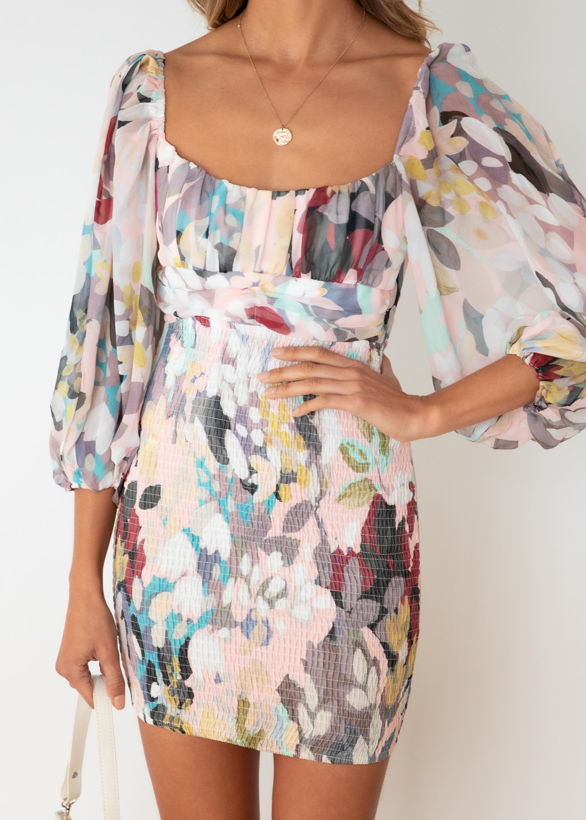 Open Promises Dress - Blush Watercolour