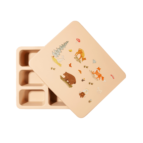Austin Baby Collection Silicone Bento Box Solid Newport Blue