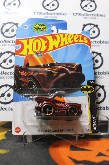 BATMAN MATTEL HOT WHEELS LONG CARD BLACK / ORANGE 3/250 BATMOBILE 1/5 –  CTKollectables