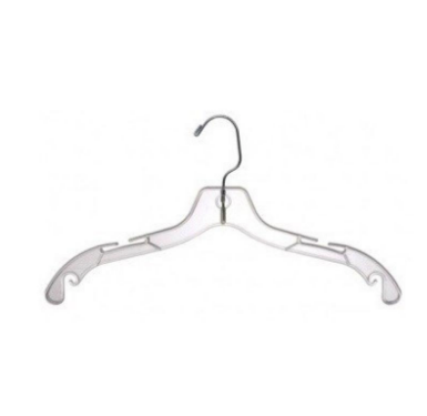 12 Bulk Home Basics 3-Piece Rubberized Plastic Hangers, Black - at 