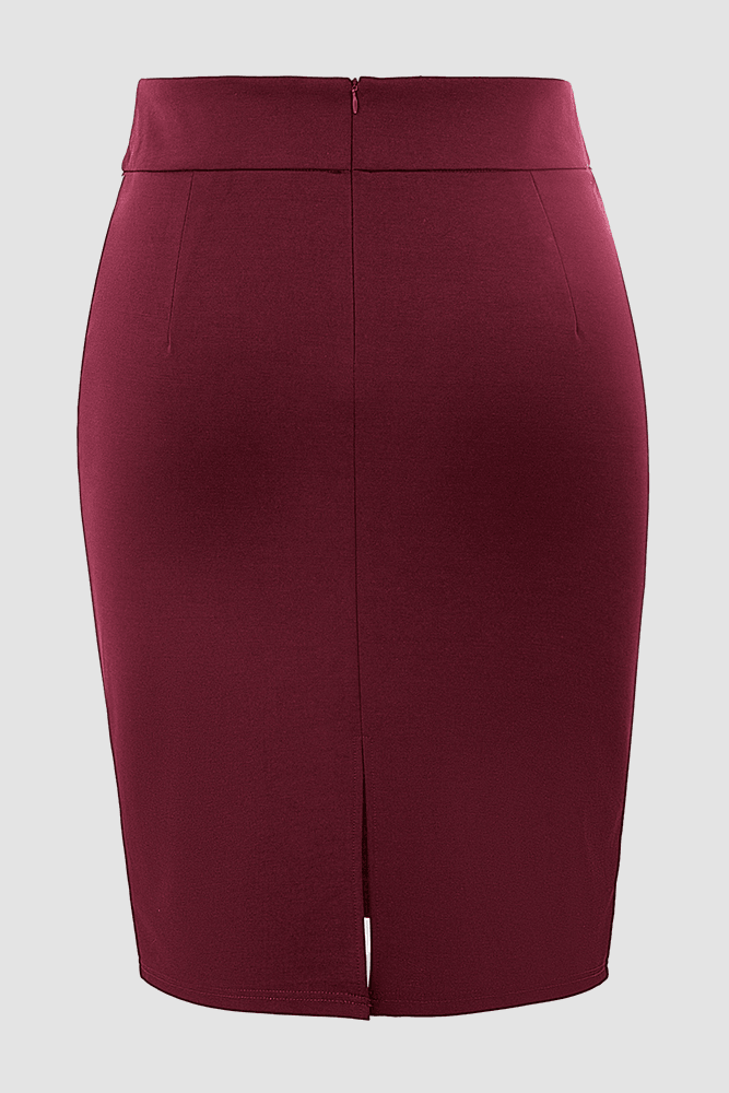 HN Women Plus Size PU Leather Skirt High Waist Metal Zipper Hips-Wrapp –  Hanna Nikole
