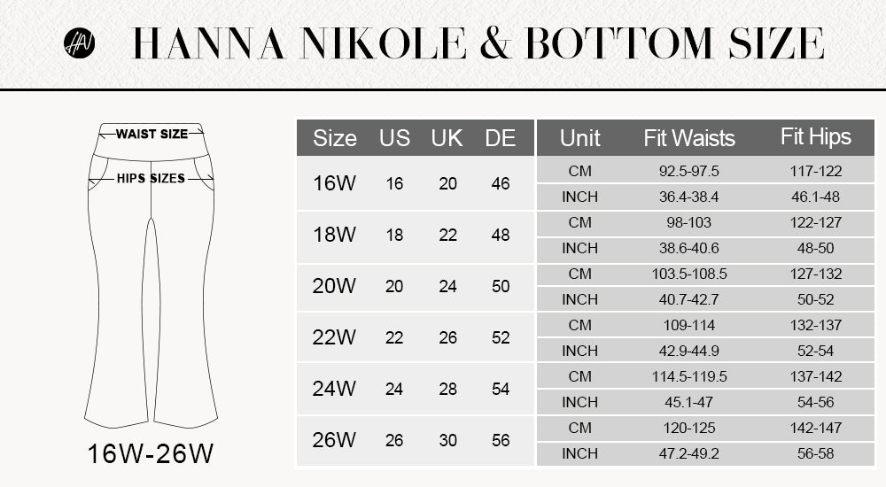 HANNA NIKOLE BOTTOM SIZE