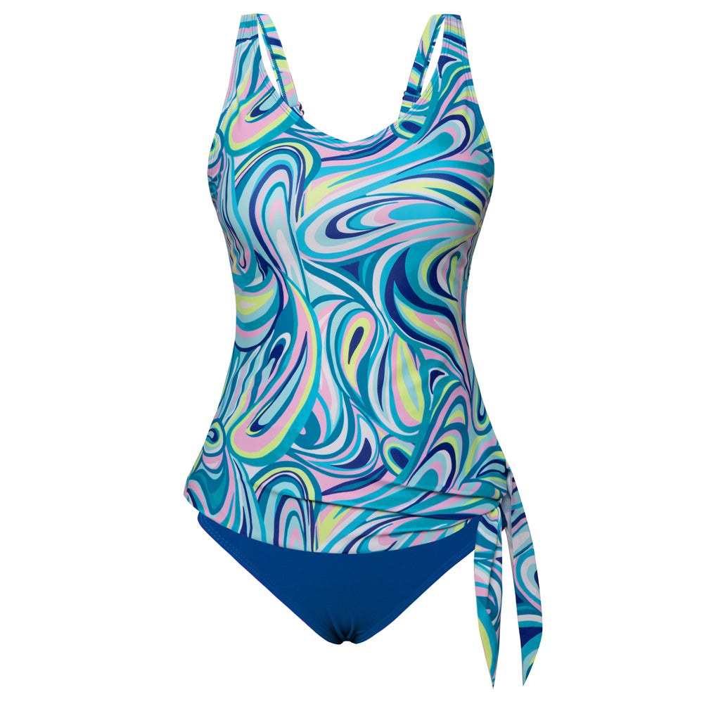 【S-2XL】Women's Tankini Swimsuit Two Piece Tummy Control Bathing Suits Side Tie Swim Tank Top with Bottom#TikTokShopBacktoSchool - Hanna Nikole