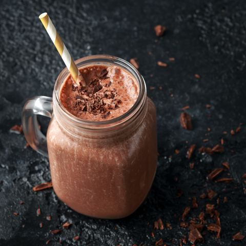 A delicious Plant Protein+ chocolate smoothie