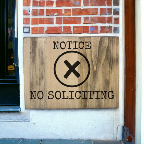 No Soliciting Sign