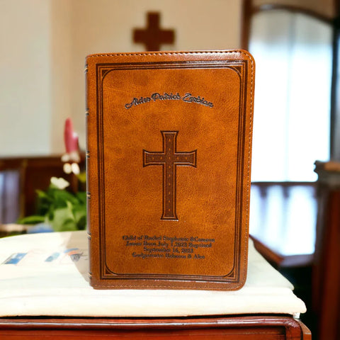 Engraved Leather Bible: Elegance and Personalization