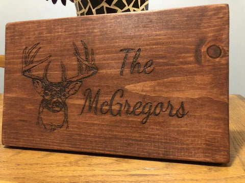 personalized wooden hunting plaque decor