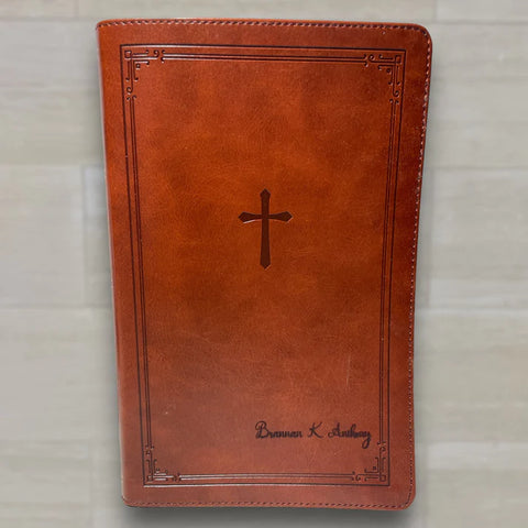 Custom Engraved Leather Bible