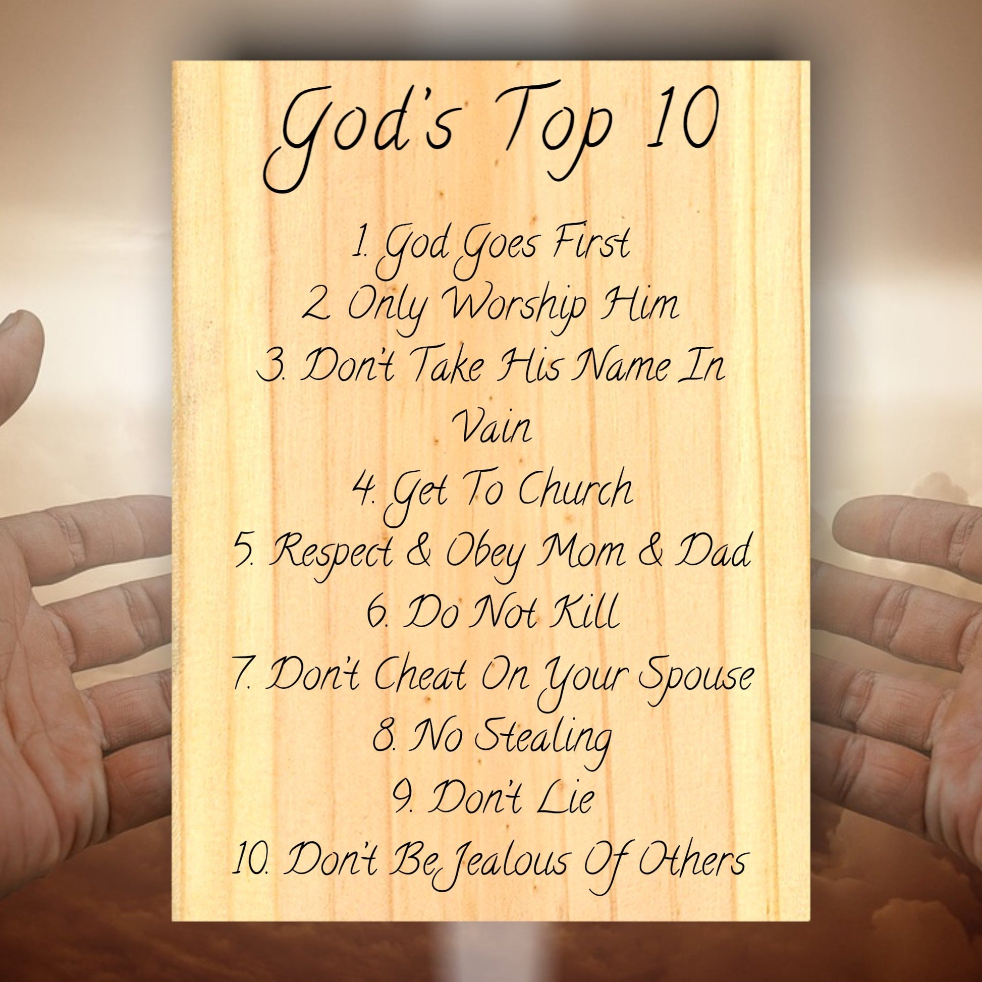 God's Top - Cute Christian Commandments Custom Signs – Weaver Custom