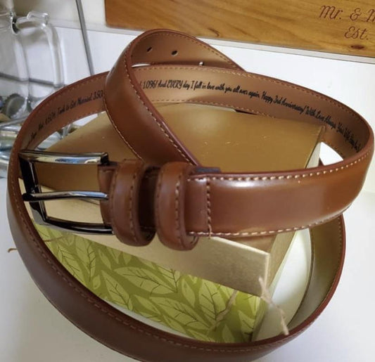 Personalized Leather Belt | Weaver Custom Engravings Waist 46”