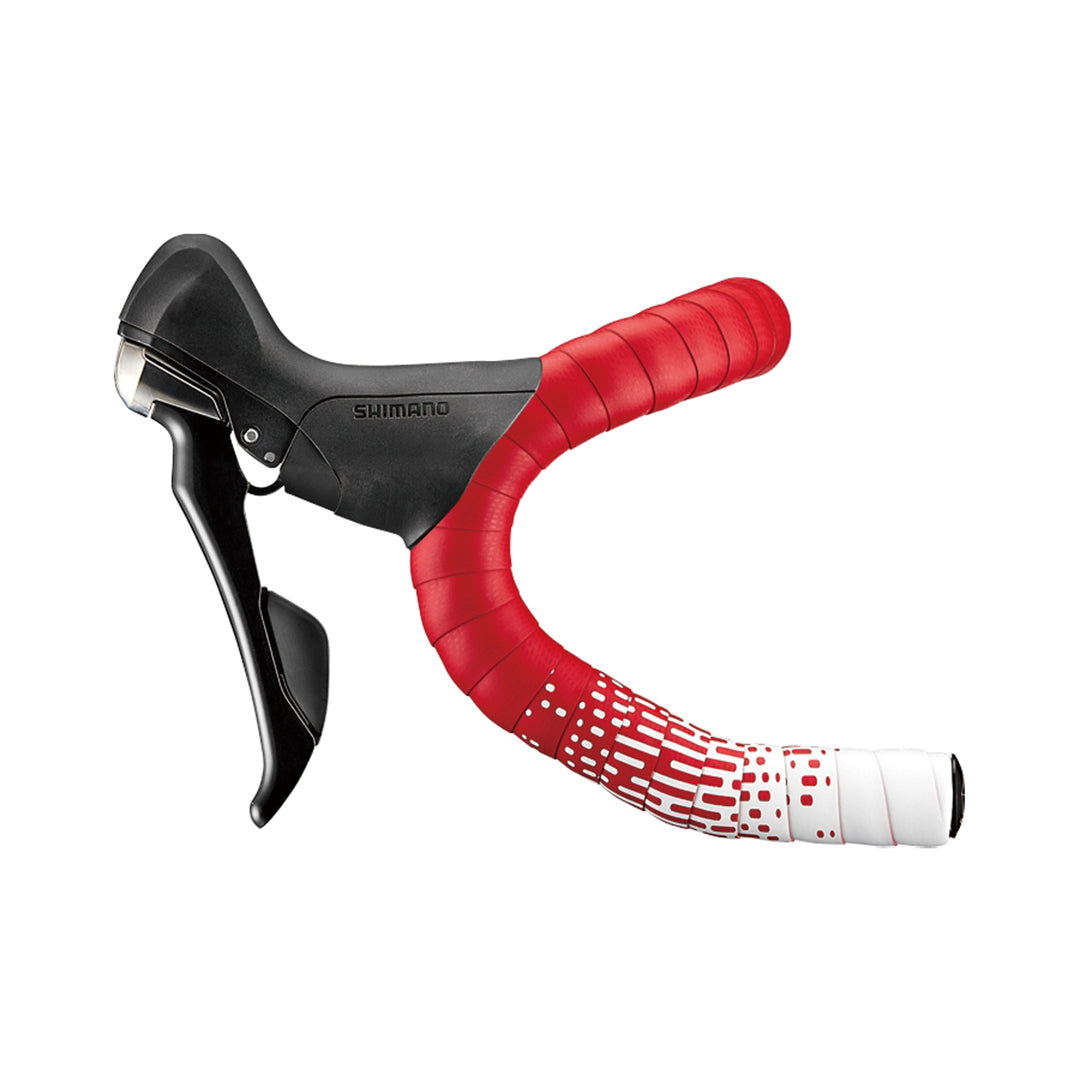 Ciclovation Bar Tape Leather Touch Fusion Red With White Full Beam Extreme Cycling Lights