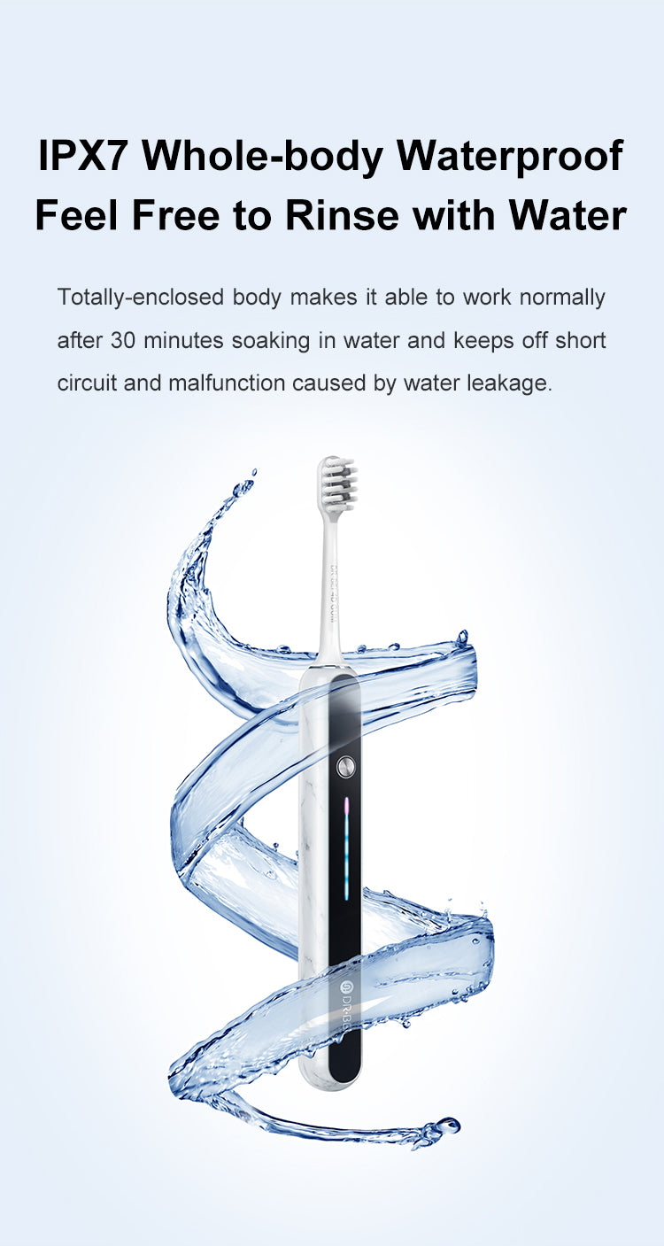 DR.BEI S7 Premium Sonic Electric Toothbrush  Xiaomi Youpin DR·BEI Electric Toothbrush S7 Rechargeable IPX7 Waterproof 2 Minutes Timer 2000mAh Battery 60 days Standby Tooth Brush Cleaner
