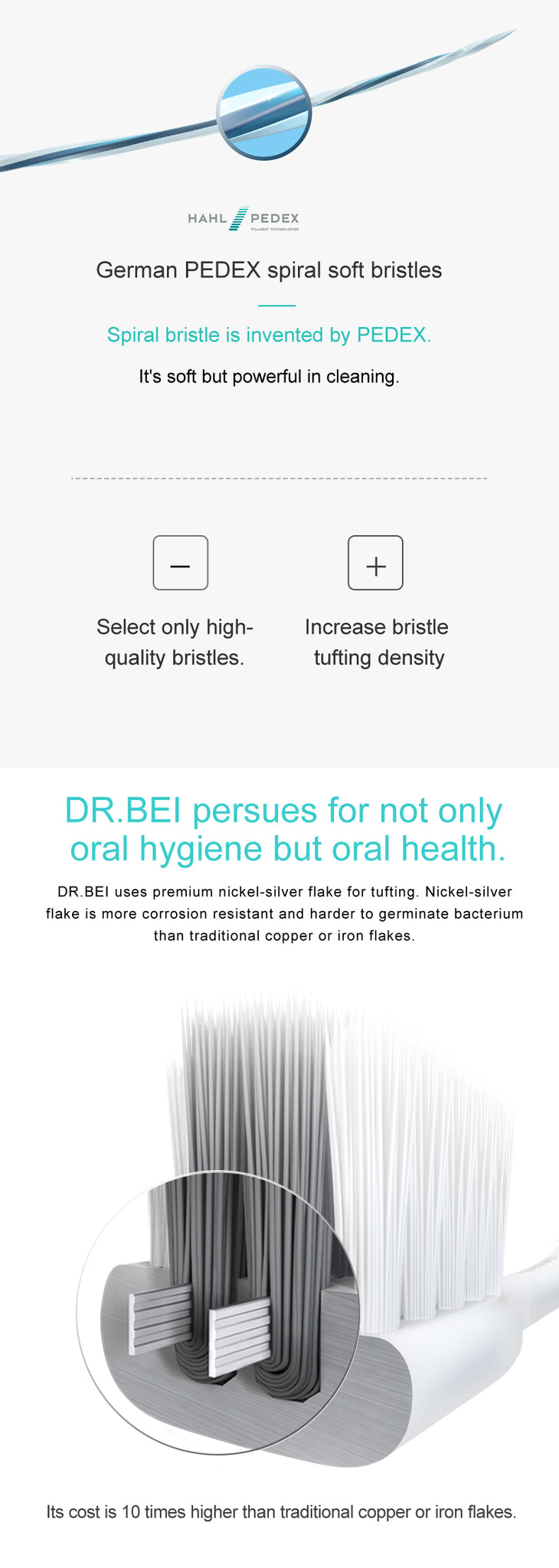 DR.BEI Bass Toothbrush, 4 Pieces (Xiaomi Version) Xiaomi Youpin DR.BEI Xiaomi Tooth Mi Bass Method Sandwish-bedded Better Brush Wire 4Colors Deep Cleaning Toothbrush
