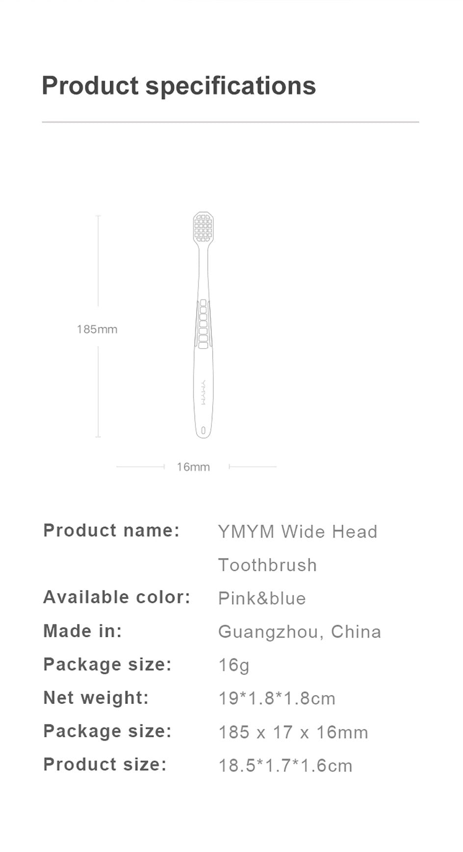 DR.BEI YMYM Wide Head Toothbrush  Xiaomi Youpin DR·BEI YMYM Toothbrushes Adult Wide Head Ultra-soft Toothbrush Charcoal Nano Tooth Brushes Dental Personal Care Xiaomi Youpin