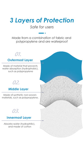 Wstech Face Mask - 3 layers of protection