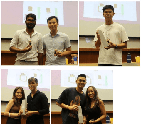 NUS Business Camp 2022 participants holding Shiora giveaway prizes