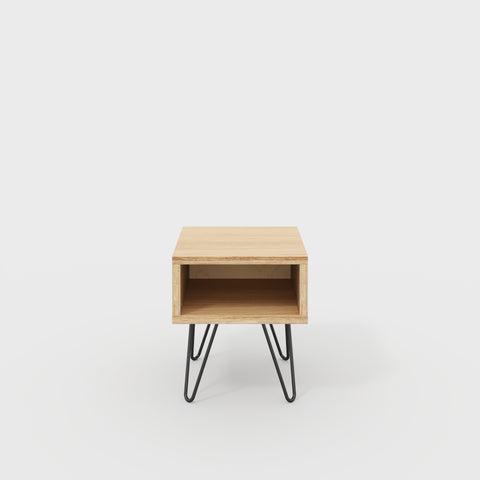 oak plywood side table