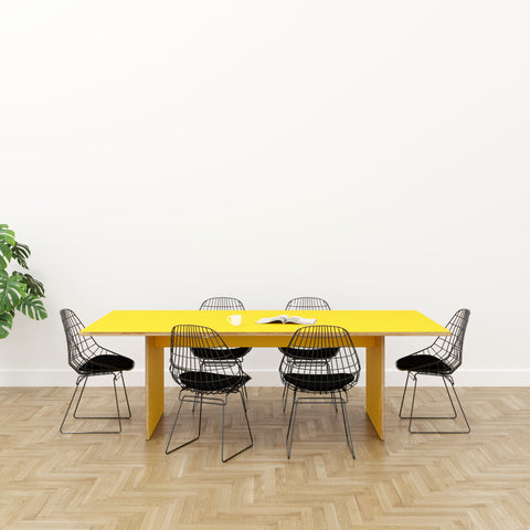 yellow platform table