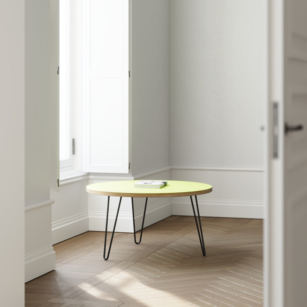 table with hairpin legs