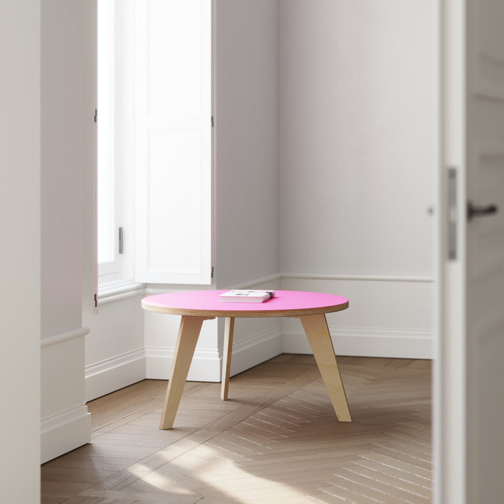 pink coffee table