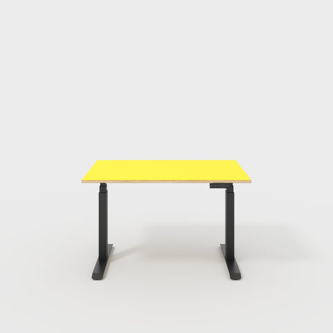 yellow sit-stand desk