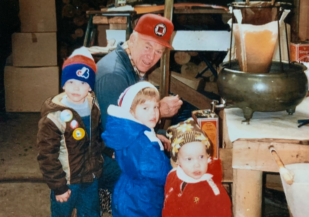 As "Pa" got older, his son Larry Palmateer (Stephen's father) began to take over running the family bush in the early 70's, still boiling down the sap using the good old wood burner. 