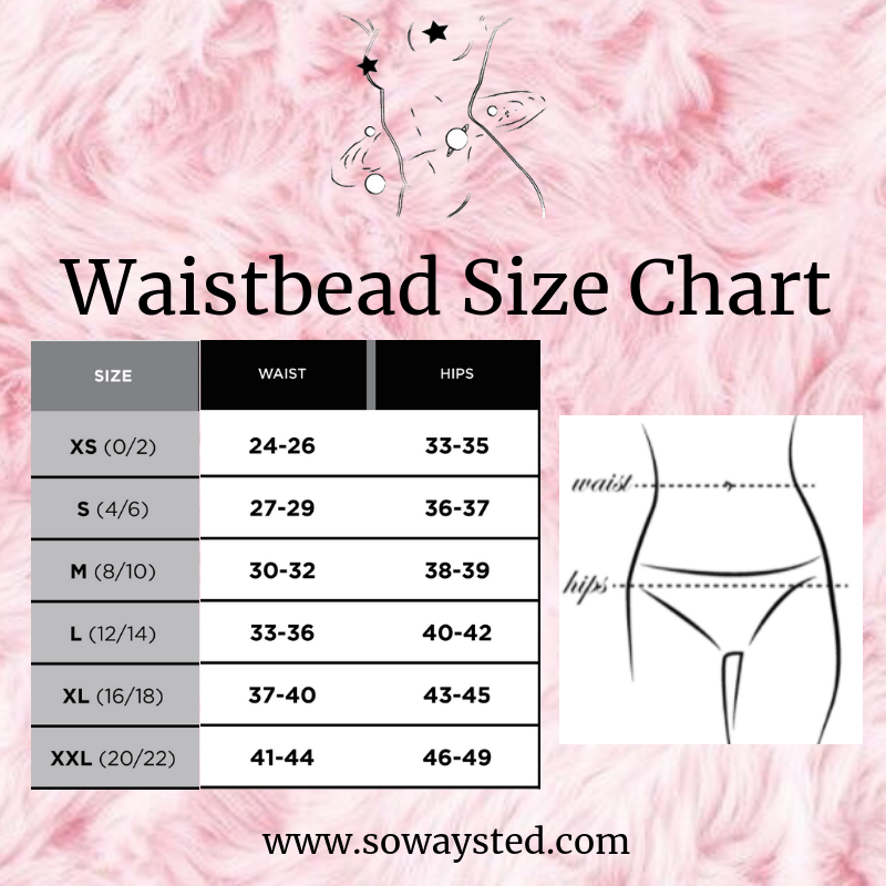 waistbead size chart