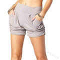 Img 1 - Europe Popular Solid Colored High Waist Fold Pocket Trendy Casual Women Upsize Shorts