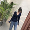 IMG 114 of Soft Lazy Sweater Long Sleeved Women Slim Look V-Neck Korean All-Matching Tops Outerwear