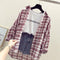Chequered Blouse Summer Korean Loose INS Sunscreen Cardigan Tops Thin Outerwear