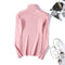 IMG 105 of High Collar Sweater Women Long Sleeved Slim Look Solid Colored Korean Fresh Looking Knitted Undershirt Outerwear