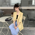 IMG 119 of Blazer Women Summer Korean Casual All-Matching Thin Elegant Loose Three-Quarter Length Sleeves Popular Suit Outerwear