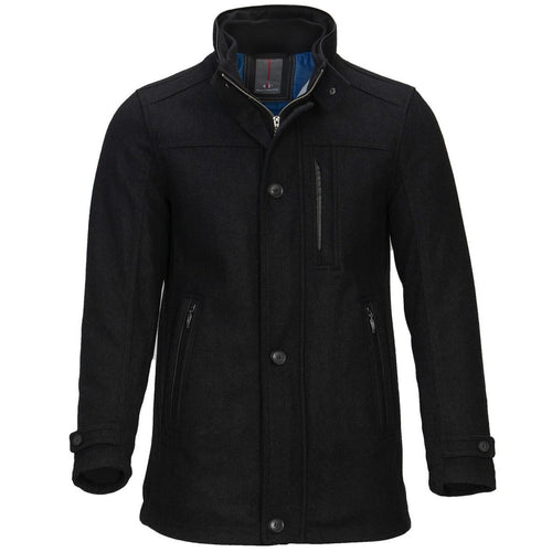 Cabano Dark Grey Wool Coat K Leaders Menswear