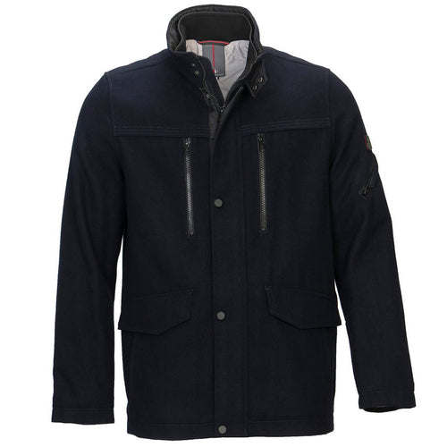 Cabano Navy Wool Coat R Leaders Menswear