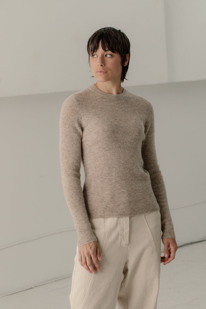 Bare Knitwear Stanley Pullover Caramel Alpaca/Wool