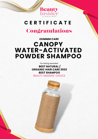 Canopy Powder Shampoo Award Win Certificate