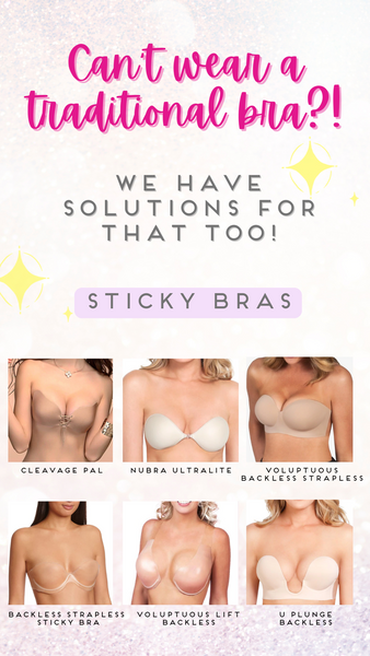 Sticky bras adhesive bras when you can't wear a traditional bra