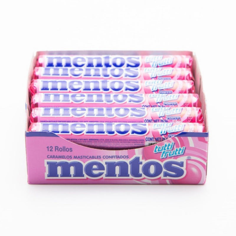 Caramelos Mentos Tutti Frutti Caja De 12 Und 354g 1586